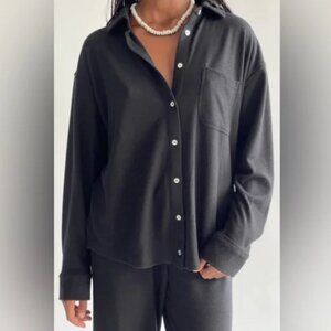 Donni Brushed Sweater Button Down